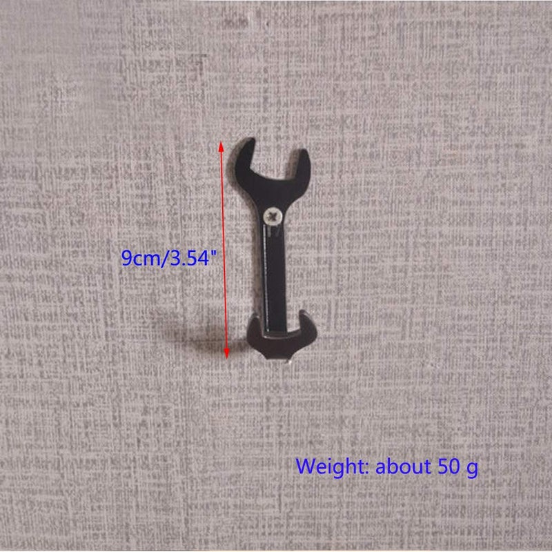 Xinally 4pcs Vintage Wrench Shape Hooks, Black Wall Hooks for Bathroom Kitchen Home or Office Use for Hanging Clothes, Hats, Towels, Clothes, Keys and Other Miscellaneous Items - Image 2